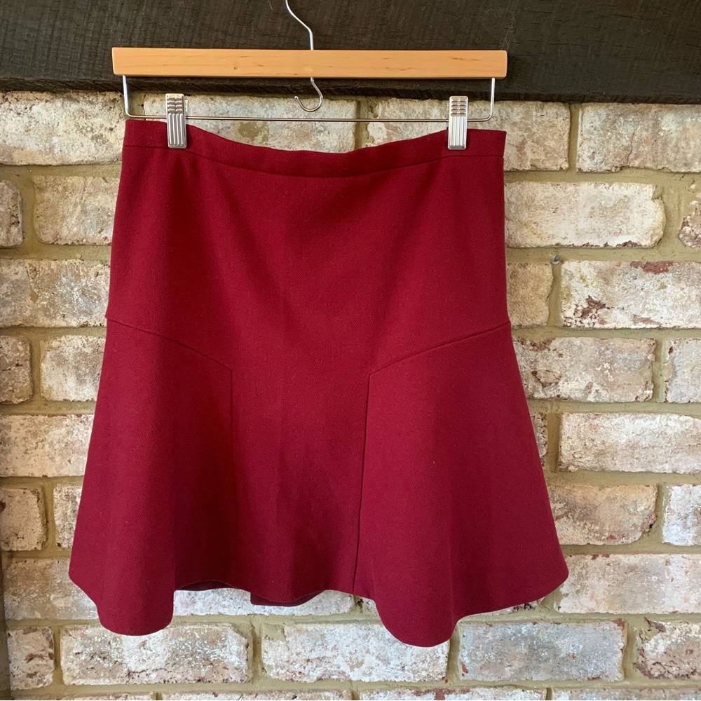 J. Crew | A-Line Skirt in Rich Burgundy | 6